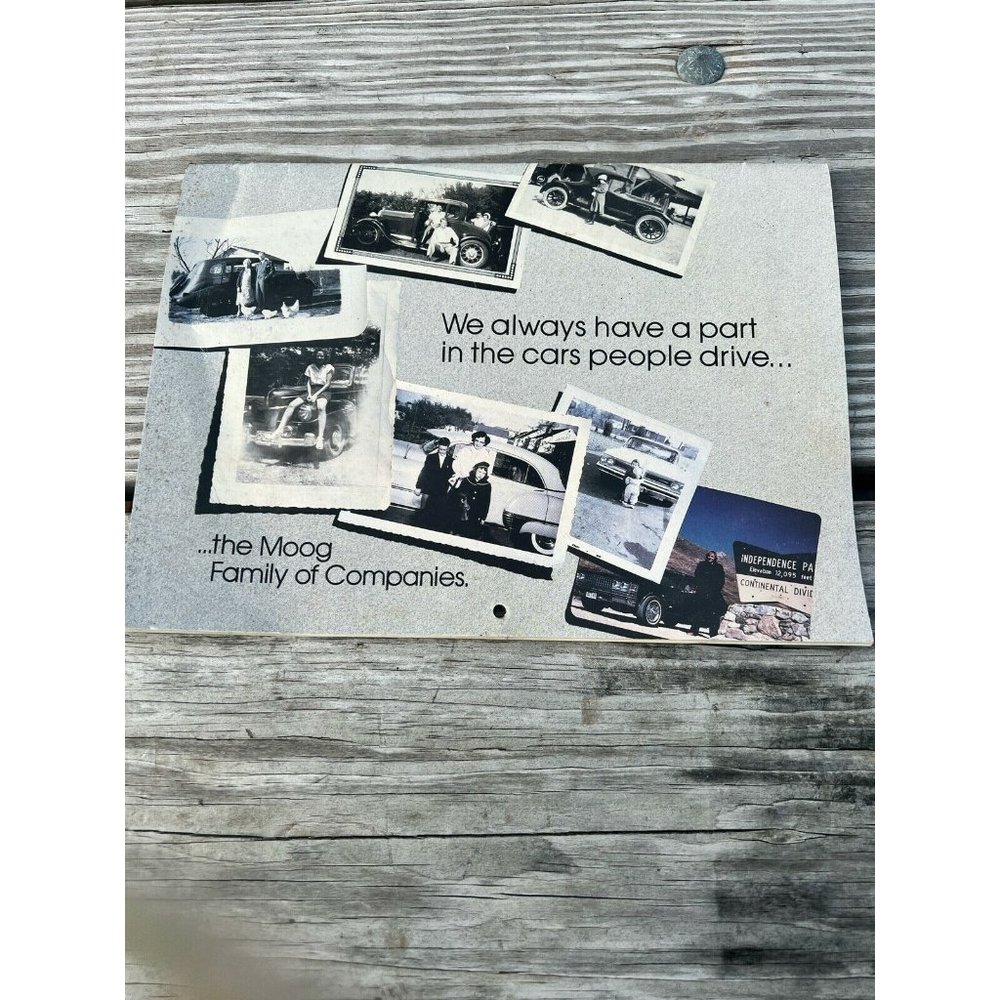 Vintage Moog Company Calendar 1989  Classic Cars